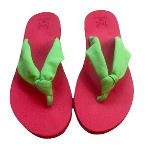 KuaiLu‎ Womens Arch Support Flip Flops Thong Sandals Red/Green Size 11 NWT